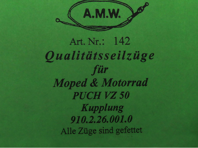 Cable Puch VZ50 clutch cable A.M.W. product